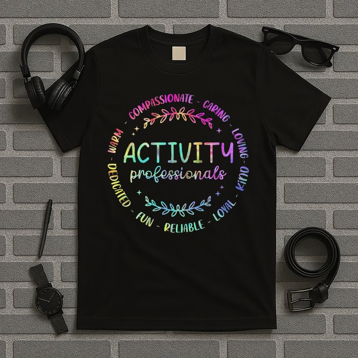 Tie Dye Activity Professionals Assistant Squad Team Week T-Shirt