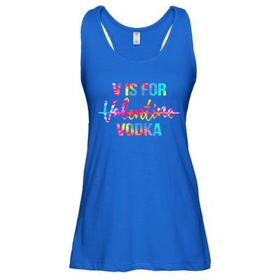 Tie Dye Anti Valentine's Day Ing Vodka V Is For Vodka Cute Gift Ladies Essential Flowy Tank