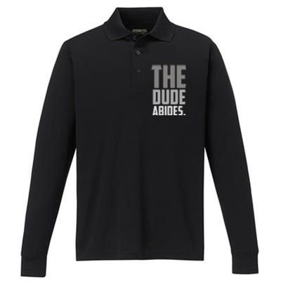 The Dude Abides Performance Long Sleeve Polo