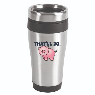 ThatLl Do Awesome Farm Pig Design 16oz Travel Tumbler