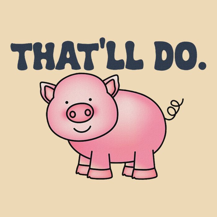 ThatLl Do Awesome Farm Pig Design Zip Tote Bag