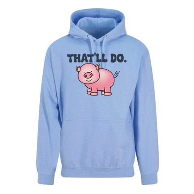 ThatLl Do Awesome Farm Pig Design Unisex Surf Hoodie