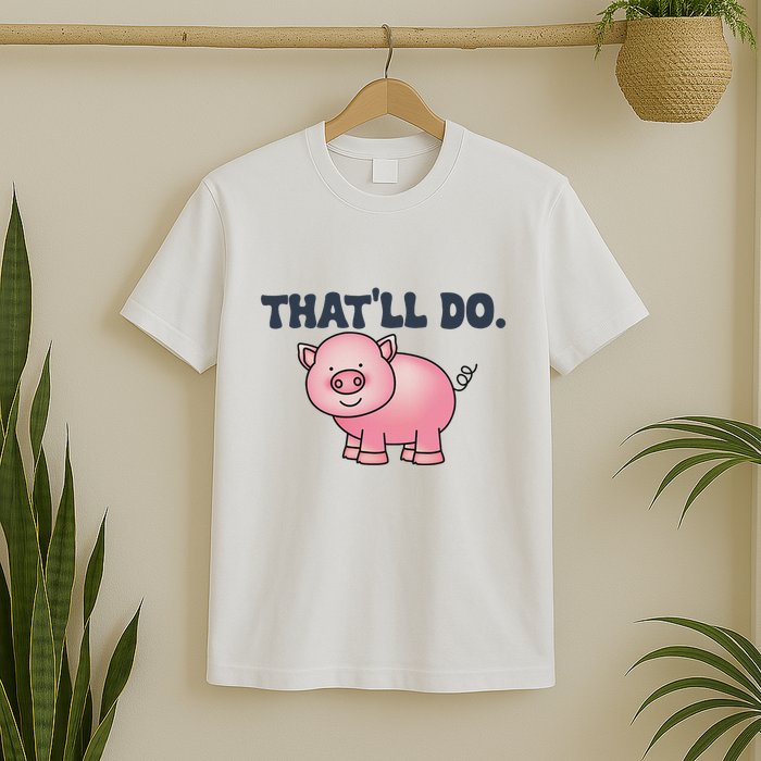 ThatLl Do Awesome Farm Pig Design T-Shirt