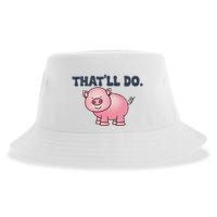 ThatLl Do Awesome Farm Pig Design Sustainable Bucket Hat