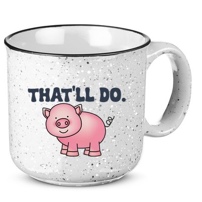 ThatLl Do Awesome Farm Pig Design 15oz Campfire Ceramic Mug