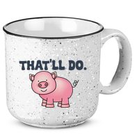 ThatLl Do Awesome Farm Pig Design 15oz Campfire Ceramic Mug