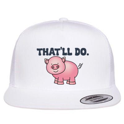 ThatLl Do Awesome Farm Pig Design Flatbill Hat