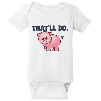 ThatLl Do Awesome Farm Pig Design Baby Bodysuit