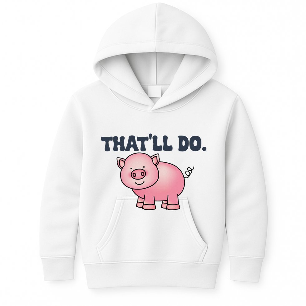 ThatLl Do Awesome Farm Pig Design Kids Hoodie