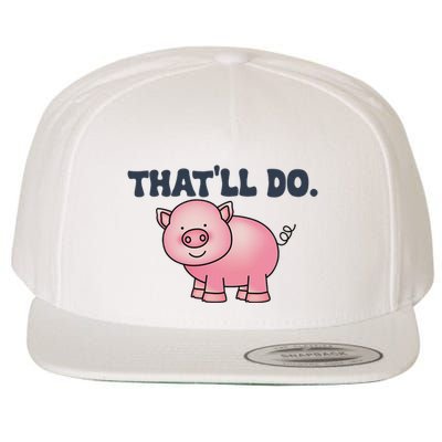 ThatLl Do Awesome Farm Pig Design Wool Snapback Cap
