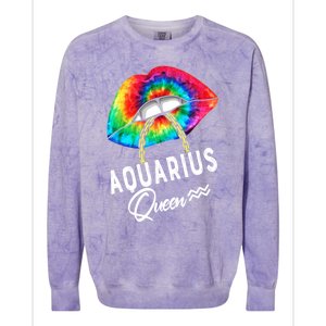 Tie Dye Aquarius Queen Lips Classic Gift Colorblast Crewneck Sweatshirt