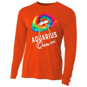 Tie Dye Aquarius Queen Lips Classic Gift Cooling Performance Long Sleeve Crew