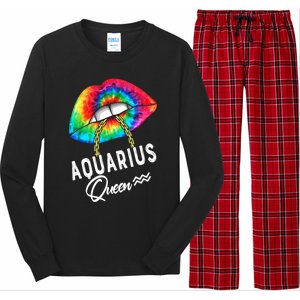 Tie Dye Aquarius Queen Lips Classic Gift Long Sleeve Pajama Set