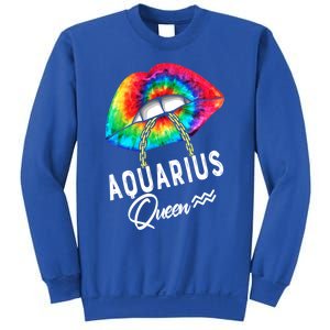 Tie Dye Aquarius Queen Lips Classic Gift Sweatshirt