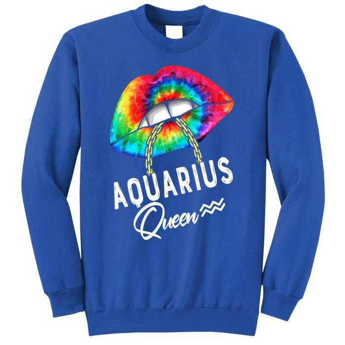 Tie Dye Aquarius Queen Lips Classic Gift Sweatshirt