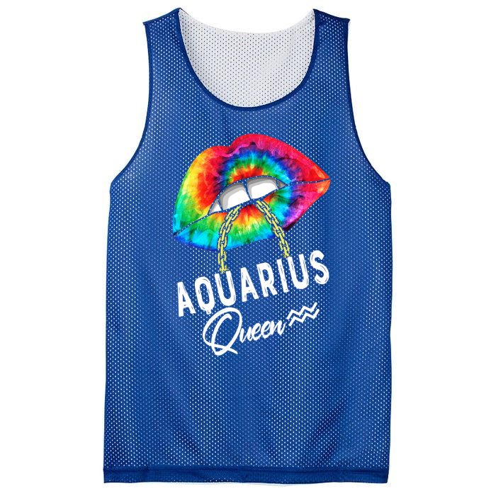 Tie Dye Aquarius Queen Lips Classic Gift Mesh Reversible Basketball Jersey Tank