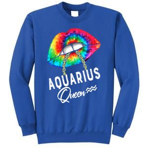 Tie Dye Aquarius Queen Lips Classic Gift Tall Sweatshirt