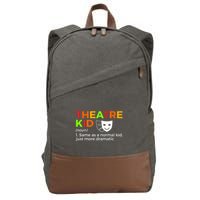 Theatre Definition Actor Cotton Canvas Backpack