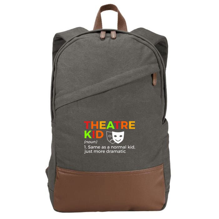 Theatre Definition Actor Cotton Canvas Backpack