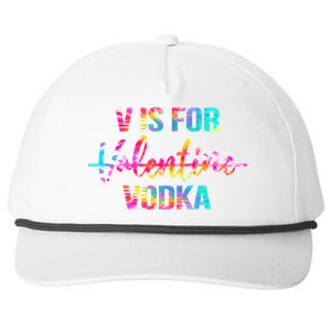 Tie Dye Anti Valentine's Day Ing Vodka V Is For Vodka Cool Gift Snapback Five-Panel Rope Hat