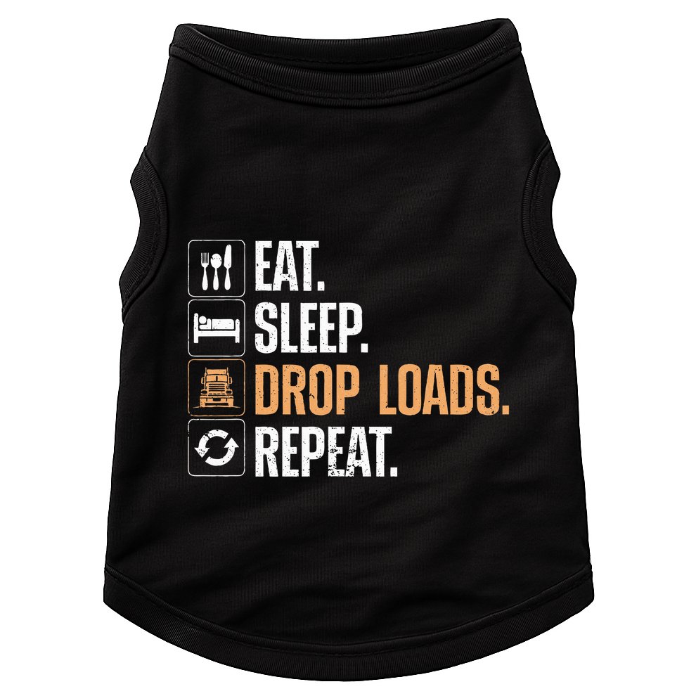 Truck Driver Art Dad Trucking Mechanic Trucker Doggie Tank
