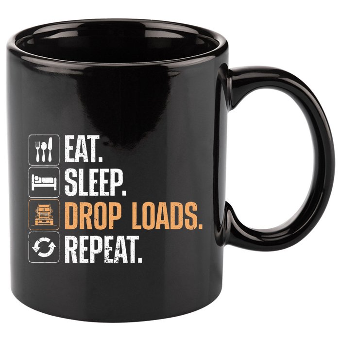 Truck Driver Art Dad Trucking Mechanic Trucker 11oz C Handle Ceramic Mug