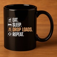 Truck Driver Art Dad Trucking Mechanic Trucker 11oz C Handle Ceramic Mug