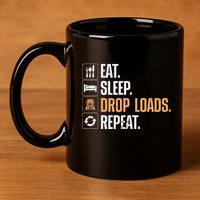 Truck Driver Art Dad Trucking Mechanic Trucker 11oz C Handle Ceramic Mug