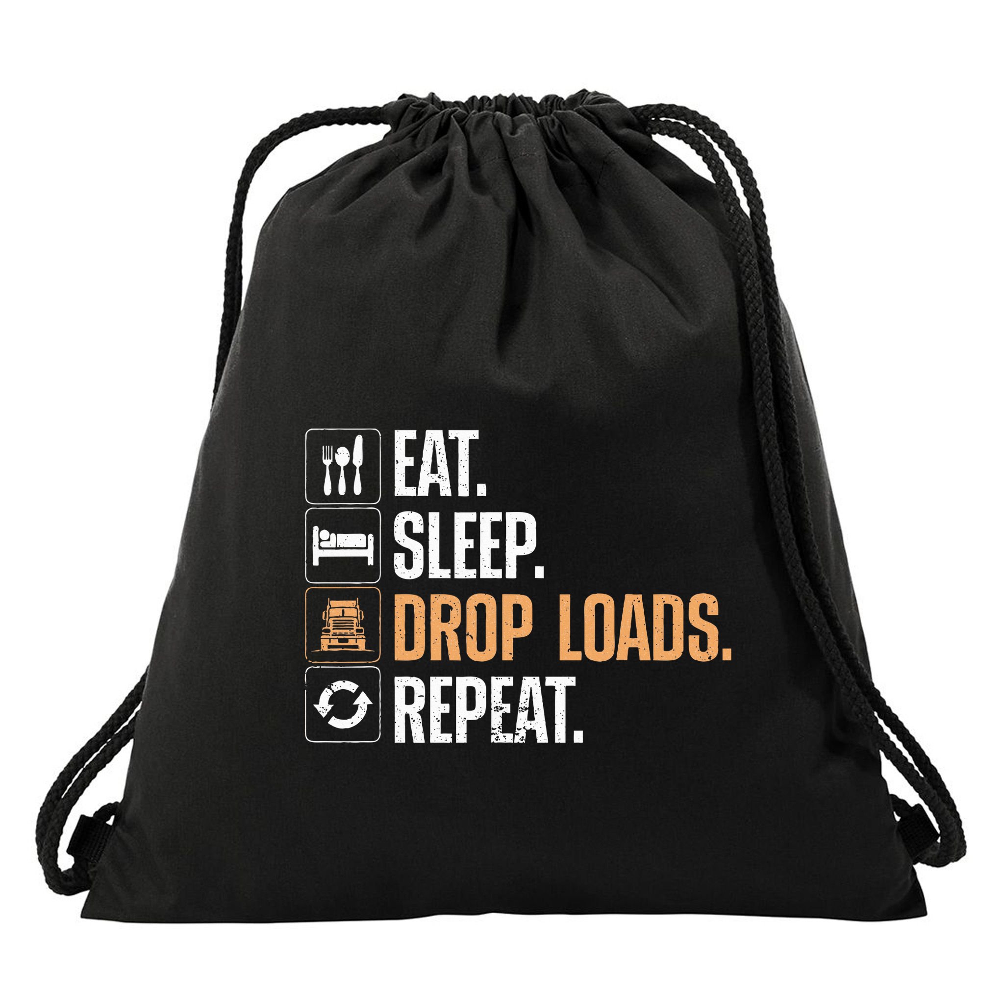 Truck Driver Art Dad Trucking Mechanic Trucker Drawstring Bag