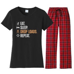 Truck Driver Art Dad Trucking Mechanic Trucker Women's Flannel Pajama Set