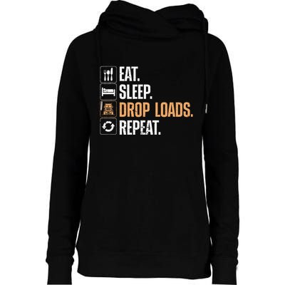 Truck Driver Art Dad Trucking Mechanic Trucker Womens Funnel Neck Pullover Hood
