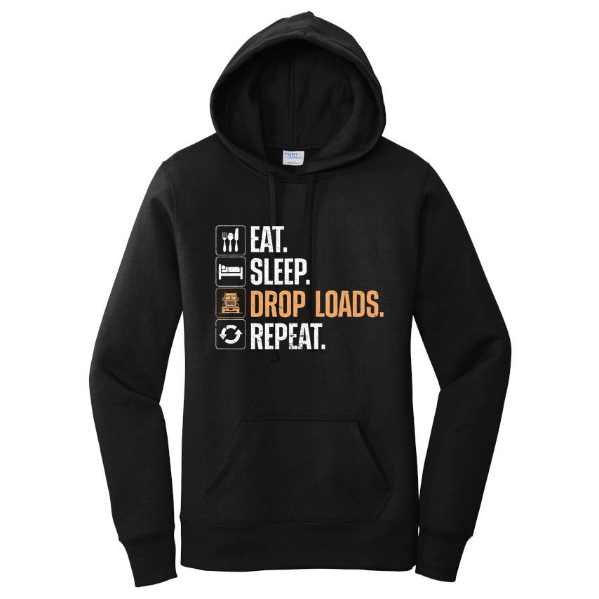 Truck Driver Art Dad Trucking Mechanic Trucker Women's Pullover Hoodie