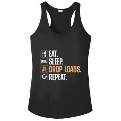 Truck Driver Art Dad Trucking Mechanic Trucker Ladies PosiCharge Competitor Racerback Tank