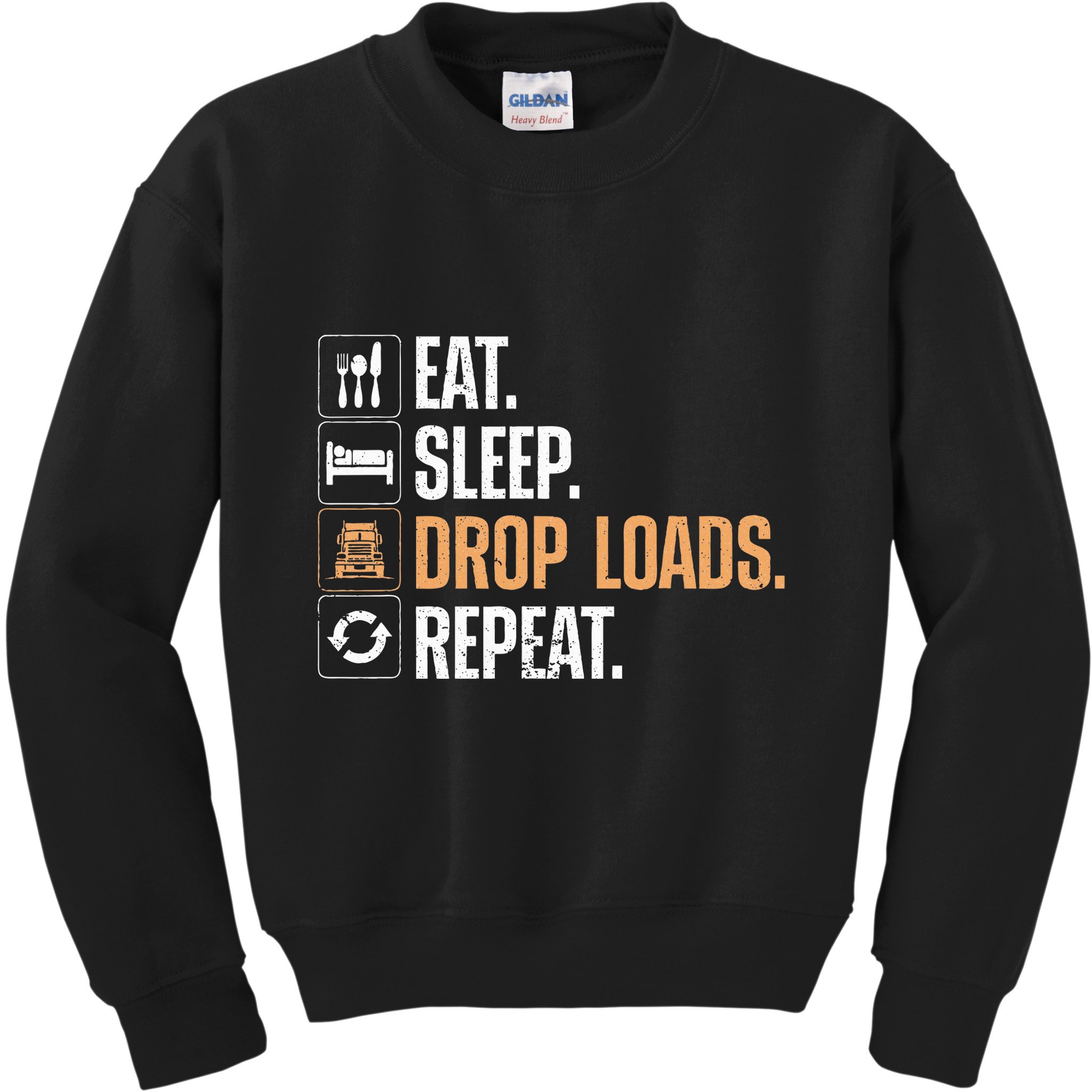 Truck Driver Art Dad Trucking Mechanic Trucker Kids Sweatshirt