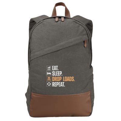 Truck Driver Art Dad Trucking Mechanic Trucker Cotton Canvas Backpack