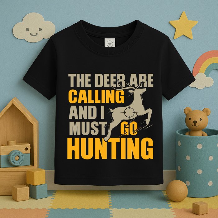 The Deer Are Calling So I Must Go Hunting Toddler T-Shirt