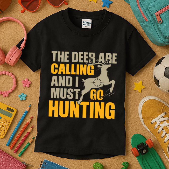 The Deer Are Calling So I Must Go Hunting Kids T-Shirt