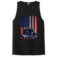 Truck Driver American Flag Trucker Gift PosiCharge Competitor Tank