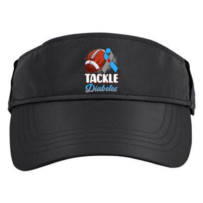 Tackle Diabetes Awareness Football Blue Ribbon Type 1 Type 2 Adult Drive Performance Visor