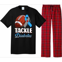 Tackle Diabetes Awareness Football Blue Ribbon Type 1 Type 2 Pajama Set