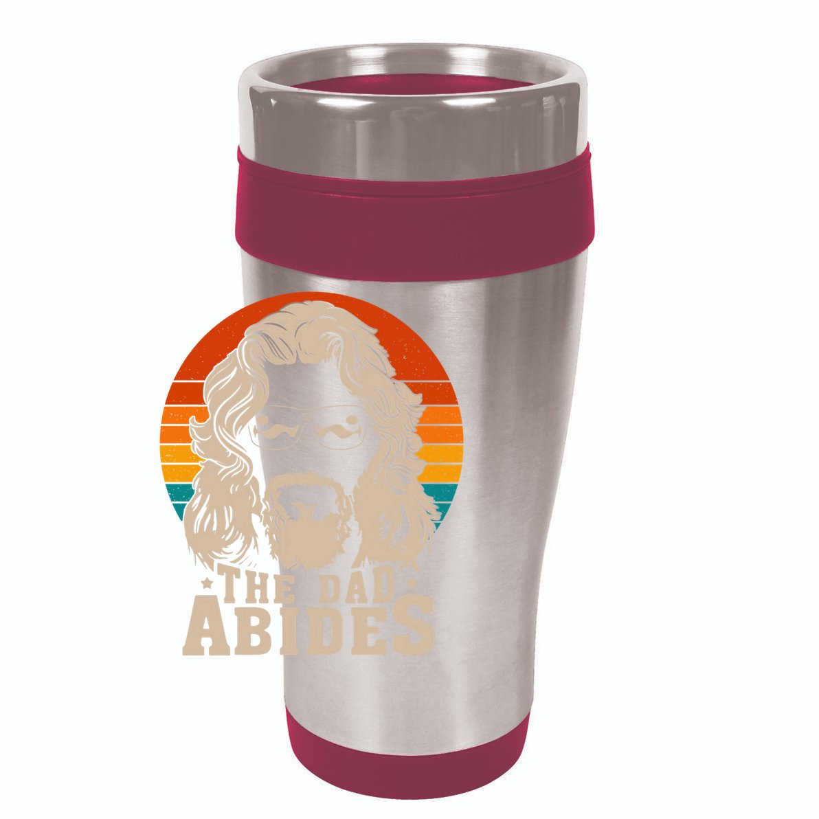 The Dad Abides Funny Fathers Day Retro 15oz Campfire Ceramic Mug