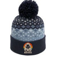 The Dad Abides Funny Fathers Day Retro The Baniff Cuffed Pom Beanie