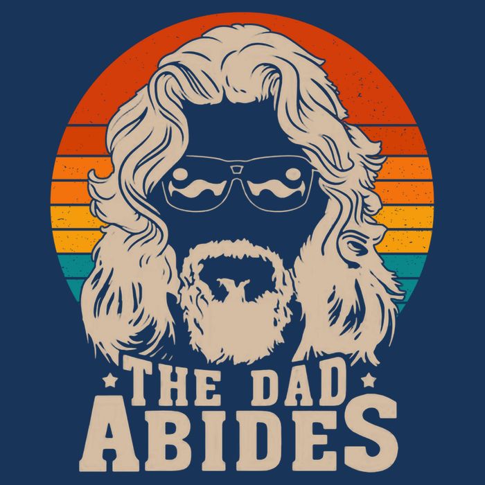 The Dad Abides Funny Fathers Day Retro Button
