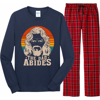 The Dad Abides Funny Fathers Day Retro Long Sleeve Pajama Set