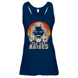 The Dad Abides Funny Fathers Day Retro Ladies Essential Flowy Tank