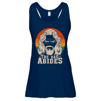 The Dad Abides Funny Fathers Day Retro Ladies Essential Flowy Tank