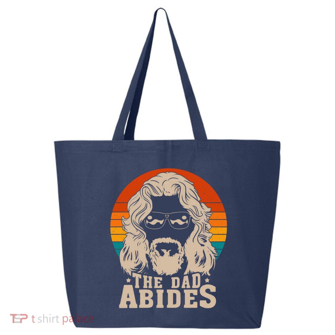 The Dad Abides Funny Fathers Day Retro 25L Jumbo Tote