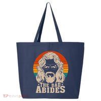 The Dad Abides Funny Fathers Day Retro 25L Jumbo Tote