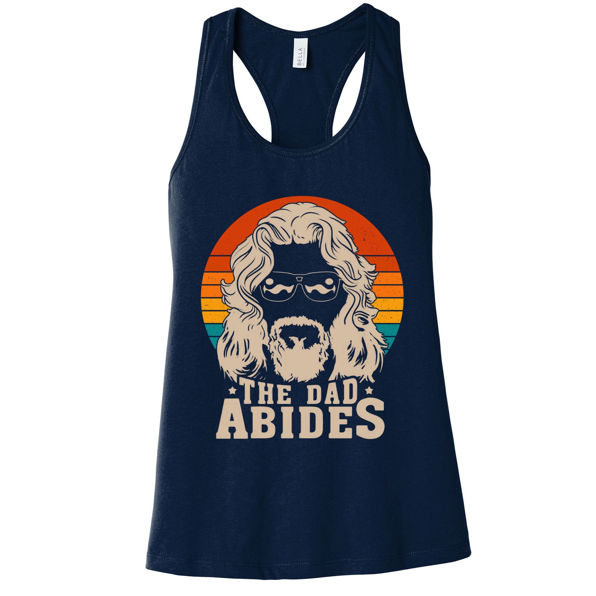 The Dad Abides Funny Fathers Day Retro Womens Tank Top
