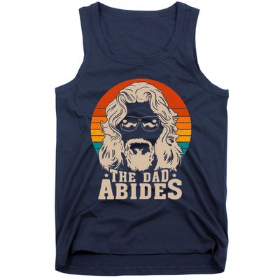 The Dad Abides Funny Fathers Day Retro Tank Top